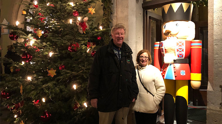 Dan and Kathy Sullivan with nutcracker