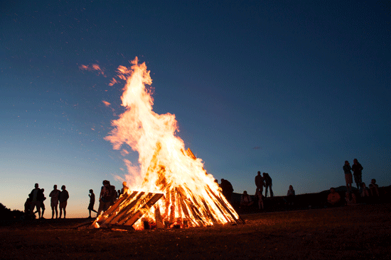 Austria midsummer bonfire