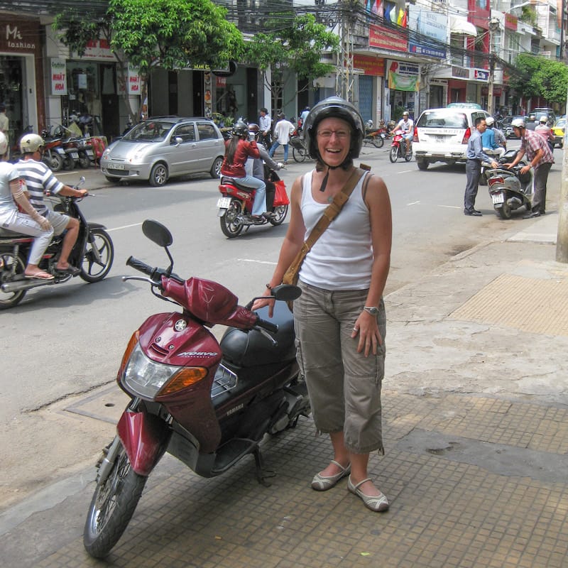 Travel Lessons Local experiences Sherry Ott motorbike 1